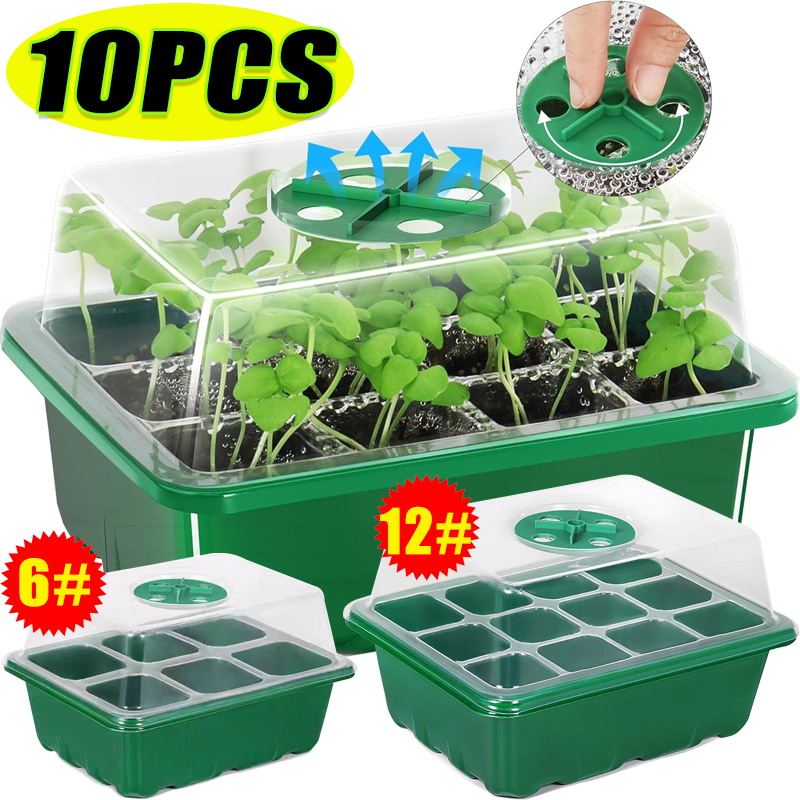Propagation Tray Dome - 6/12 grades crescente começando bandejas de