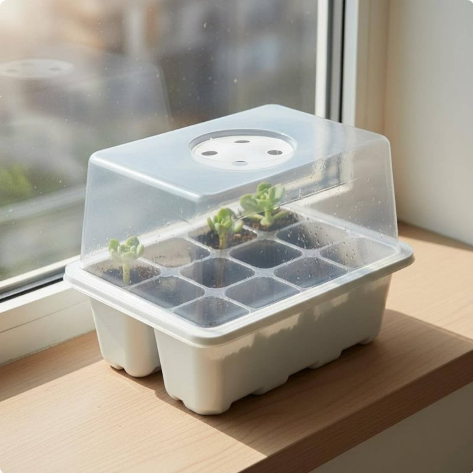 Propagation Tray Dome - Bandeja de Sementes com 12 Compartimentos